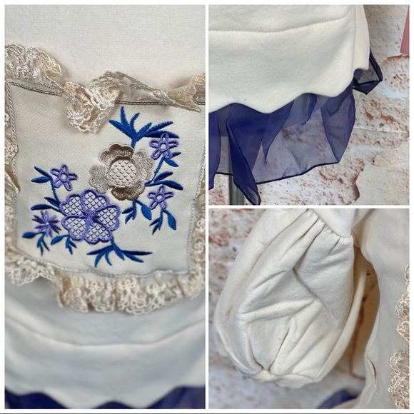 ❌ NWT Vintage Scalloped Embroider Sweatshirt Dress - Picture 8 of 15